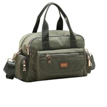 Imagem de Bolsa Feminina Original Twill Nylon Mão Chenson 84943 Verde-Feminino