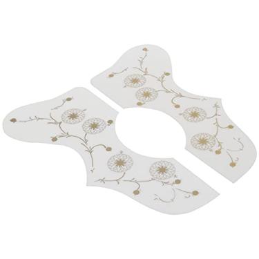Imagem de RiToEasysports Guitarra Antiskretch para Proteção - Pickguard de Plástico Rígido para Instrumentos de Cordas Fácil de Instalar 2 Conjuntos de 2 (Branco)