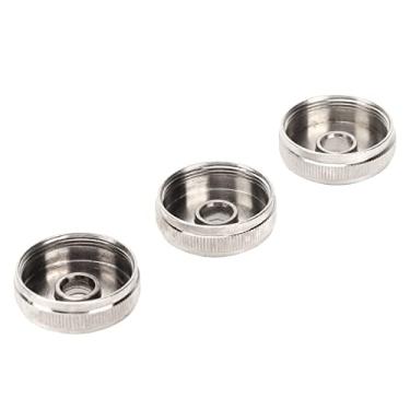 Imagem de Domary Metal Silver Trumpet Válvula Tampa 3pcs Parafuso Pistão de Substituição Musical Acessórios de Instrumentos Musicais Trompete (Tampa inferior OE: 5615Q0)