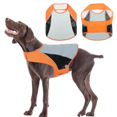 Imagem de Nanaki Colete refletivo para cães - colete laranja de alta visibilidade, equipamento de segurança ajustável para atividades ao ar livre, caminhada, caça, caminhada, leve, resistente à água, ajuda a