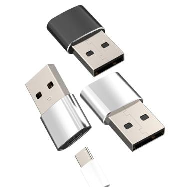 Imagem de Adaptador USB C fêmea para USB macho para iPhone 16, cabo compatível com Samsung para iPad, conector tipo C, conversor de transferência de dados, extensão USB-A, adaptador de carregador, notebook