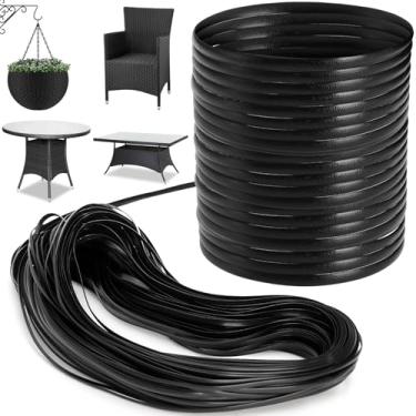 Imagem de Covzoe Suprimentos de reparo de vime de 459 m, kit de reparo de vime de plástico, peça de substituição de trama de tecelagem premium para cadeira, sofá, cesta, pátio, gramado, móveis