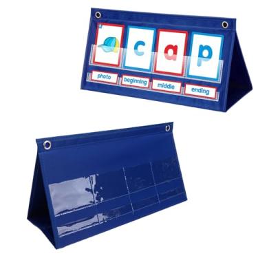 Imagem de Yunir Gráfico de Bolso para Aprendizagem do Alfabeto de Palavras CVC, Cartões Flash de Palavras à Vista para o Jardim de Infância, Tabuleiro de Mistura de Jogos Fonéticos para