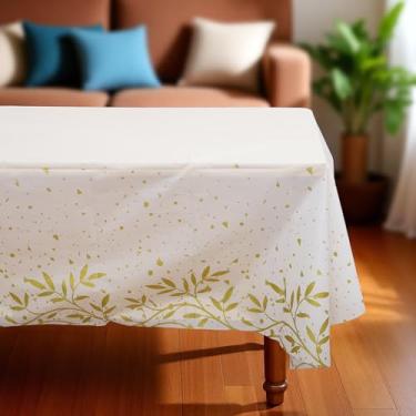 Imagem de 1 peça de toalha de mesa, folha dourada, plástico, tom de ouro branco, 137 x 274 cm