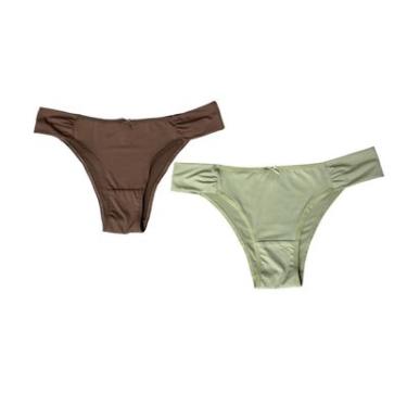 Imagem de KIT 2 CALCINHAS BASIC+ LINGERIE CHOCOLATE/VERDE OLIVA G