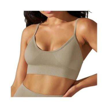 Imagem de Top De Yoga Sem Costura Para Mulheres, Sutiã Esportivo Sexy, Camiseta 