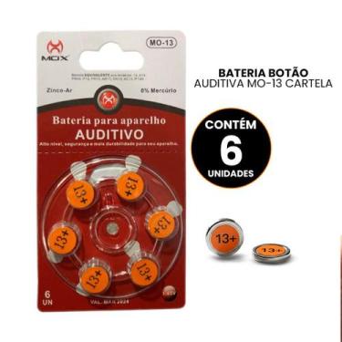 Imagem de Bateria para Aparelho Auditivo  Alta Performance Pack com 6 Unidades -