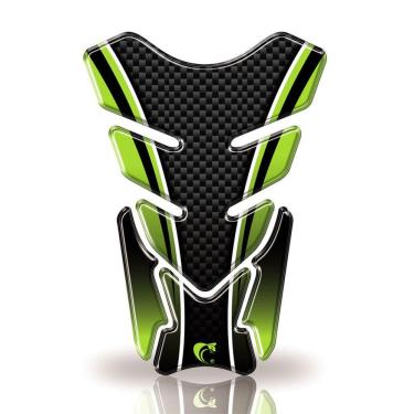 Imagem de Protetor De Tanque Adesivo Moto Honda, Yamaha E Suzuki Diversas Cores Verde E Preto