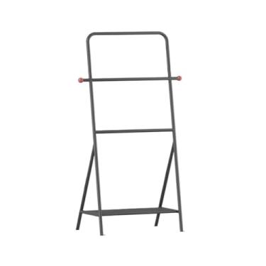 Imagem de porta-toalhas Toalheiro doméstico multicamadas, para banheiro, sem perfurações, para armazenamento de(Preto)