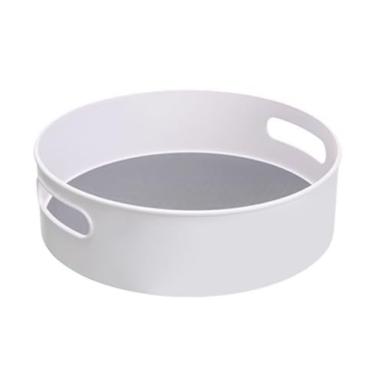 Imagem de Bandeja Giratória Organizador Multiuso Plástica Tempero Maquiagem Frutas Molhos Geladeira