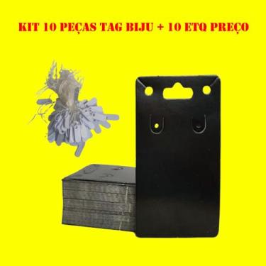 Imagem de 10 Tag 10 Etiquetas Preço com Linha para Jóias E Bijuterias Kit 20 Peç