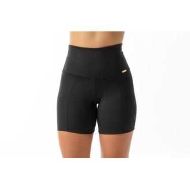 Imagem de Short Fitness Feminino Pespontado Bermuda Tarelles - T0500, M, Preto