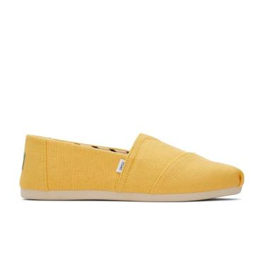 Imagem de TOMS Sapato feminino Alpargata Paper Source Slip-On, Amarelo abacaxi, 12