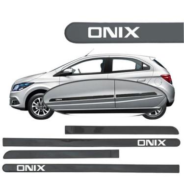 Imagem de Kit Jogo Friso Lateral Acessórios Protetor de Porta Chevrolet Onix Cor