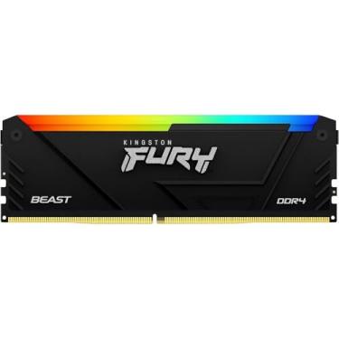 Imagem de Kingston FURY Beast RGB DDR4, Memória RAM 16GB, 3200MHz, CL16, Perfil XMP 2.0, Iluminação RGB Personalizável, Para Desktop