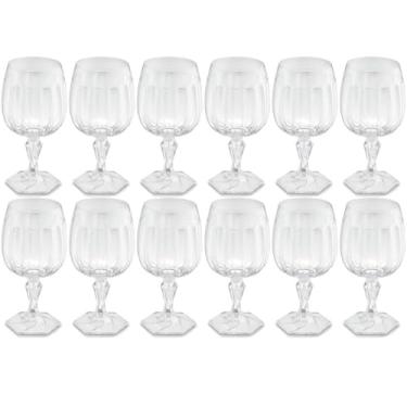 Imagem de Conjunto 12 Taças Transparentes Plásticas 350ml para Água UZ Samba Suco Drinks