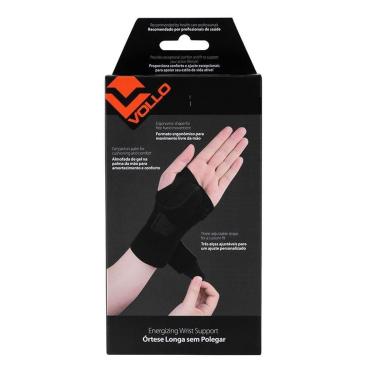 Imagem de Órtese Munhequeira com Tala Longa Sem Polegar - Mão Esquerda G/GG - Vollo Sports-Masculino