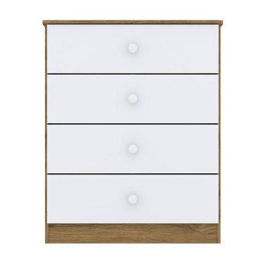 Imagem de Cômoda Infantil Labirinto Rústico Branco – Henn