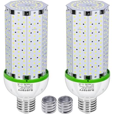 Imagem de JURDXLED Lâmpadas, 30W60W80W100W120W150W300Watt Lâmpada LED de milho, base E26 com adaptador E39, lâmpada LED de 13000LM para garagem armazém oficina celeiro (pacote com 2 unidades, 5000K Dayligh)