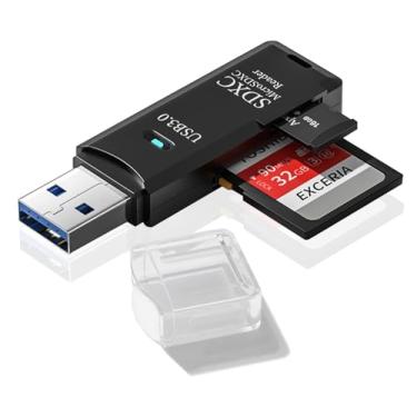 Imagem de Leitor de Cartão SD USB 3.0, Adaptador Micro SD para USB para PC, Laptop, Mac, Windows, Linux, Chrome, Compatível com Cartões SDXC, SDHC, SD, MMC, RS-MMC, Micro SDXC, Micro SD