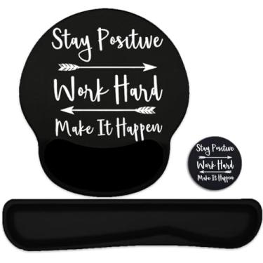 Imagem de Lateefah Mouse pad com descanso de pulso, mouse pad 3 em 1 para jogos, descanso de pulso para teclado, mouse ergonômico de espuma viscoelástica com suporte de pulso para teclado de computador