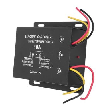 Imagem de Conversor de 24 V para 12 V, redutor de tensão de 30 A 360 W CC DC, conversor de energia resistente à prova d'água para caminhão, trailer, ônibus, trator, semi caminhão com proteção de fusível (30A)