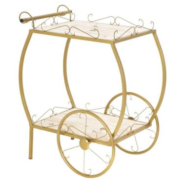 Imagem de Carrinho de Chá Fixo Cantinho Do Café Adega De Vinhos Bar Decoração de Festas,aparador bar,aparador industrial(Preto)