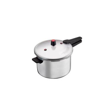 Imagem de Panela de Pressão em Alumínio, 10 Litros, Fechamento Externo, Cabo Baquelite, Válvula de Segurança, Acabamento Polido Ideal Para Feijão Feijoada Dobradinha Carnes Uso doméstico ou Comercial