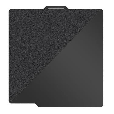 Imagem de SAHVAIM Placa de montagem PEI preta dupla face para Bambu Lab X1/X1C/X1E/P1P/P1S/A1, PEI liso + placa de chapa de aço PEI texturizada plataforma flexível 257 x 257 mm para impressoras 3D Bambu Lab.