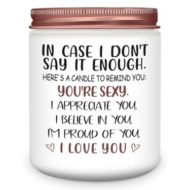 Imagem de NANOOER Presentes para sua namorada, presente de aniversário de casamento para mulheres, presente romântico exclusivo para sua vela de lavanda, presentes engraçados de aniversário de dia dos namorados