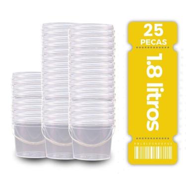 Imagem de Comprar Balde De Plástico Transparente 25 Pçs