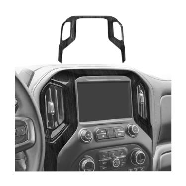 Imagem de Console central navegação painel GPS acabamento capa decoração interior acessórios compatíveis com Chevrolet Silverado 2019-2021, para GMC Sierra 2019-202
