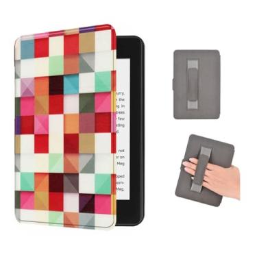 Imagem de Akacy Padrão pintado com capa de alça para Kindle 12 Geração de 7 polegadas (2024, modelos SA568B e SA569P). Capa traseira de borracha TPU de silicone flexível e fina, fina, com cantos reforçados (16)