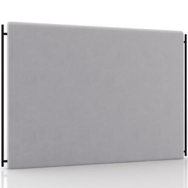 Imagem de Cabeceira Cama Box Casal 140cm Estofada Goya P05 Veludo Cinza - Lyam Decor