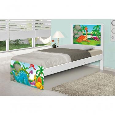 Imagem de Cama Solteiro Adesivada Dinossauros No Lago