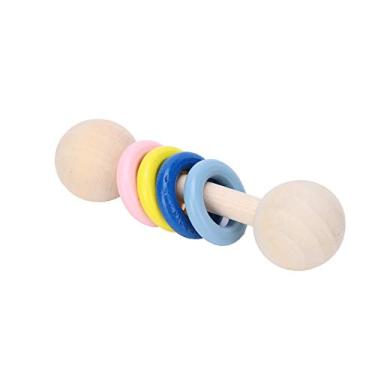 Imagem de Hztyyier Brinquedo de Aprendizagem de Treinamento de Chocalho de Madeira Colorido para Bebês, 360 Graus Suave, Ideal para Desenvolvimento Motor e Sensorial, Adequado para Idades de 3 Meses ou Mais, Peças de Aderência Média, Sem Rebarbas - Brinquedo de bebê (#1)