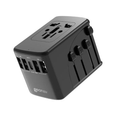 Imagem de Carregador Adaptador Universal De Viagem 4 Geonav Tlch65Bk