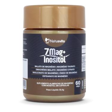 Imagem de 7 Magnésios + Inositol. Dimalato Taurato Citrato Bisglicinato Cápsulas