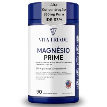Imagem de Magnésio concentrado 350mg bisglicinato, dimalato, citrato - 90 cáps 83% IDR - Vita Tríade
