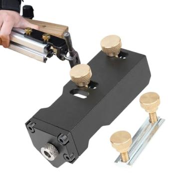 Imagem de Broca de furo reto, ferramenta de perfuração de móveis - Guia de perfuração de perfil de alumínio multifuncional para ferragens e marcenaria