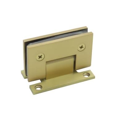 Imagem de Dobradiça de porta de vidro de latão, dobradiças de porta de chuveiro de 90 graus, kit de substituição de porta de chuveiro resistente para portas de vidro sem moldura de 5/40.6 cm-1/5.1 cm (10-12 mm
