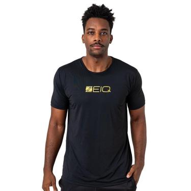 Imagem de Camiseta Zeiq Esportiva Slim Dry Preta e Dourado-Masculino