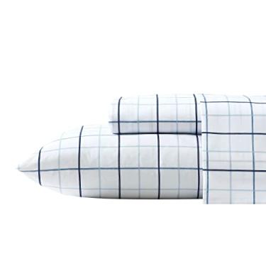 Imagem de Nautica - Jogo de lençol Queen, lençol com elástico profundo e fronha, jogo de cama casual (azul clarkson, Queen)