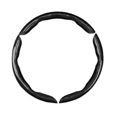 Imagem de Capa De Volante De Carro Universal Antiderrapante Em Fibra De Carbono 