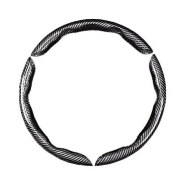 Imagem de Capa De Volante De Carro Universal Antiderrapante Em Fibra De Carbono 