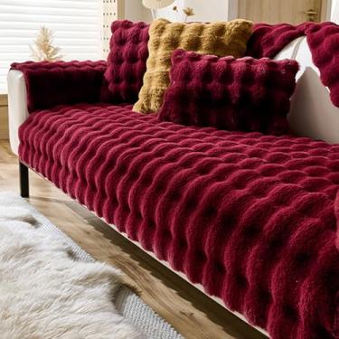 Imagem de HGTRH Capa de sofá sofá de canto em forma de L com encosto alto 2 lugares peça de canto de 3 lugares, capa de sofá em forma de U grande XXL, capa de sofá antiderrapante fundo de silicone, confortável