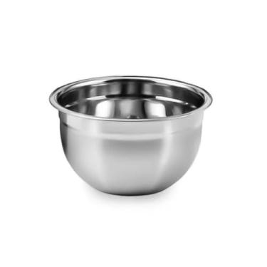 Imagem de Tigela Inox Bowl 24cm, Multiuso Profissional, Aço Inox, 11,5cm x 24cm, 200g