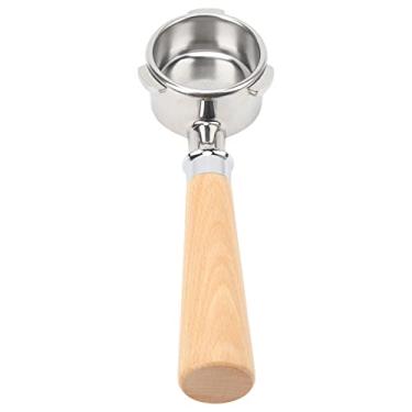 Imagem de YOUTHINK Portafilter Sem Fundo, Portafilter Nu de Aço Inoxidável, para Máquinas de café Série 8 54 Mm, Desfrute de Uma Fermentação Clara e Fácil Limpeza (Madeira de faia tipo A2)