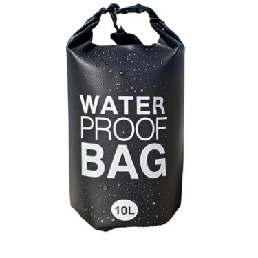 Imagem de Bolsa Impermeável Saco Estanque 2/5/10/15/20/30L para Camping, Pesca, Caiaque, Praia e Natação – Dry Bag à Prova d’Água(Preto)