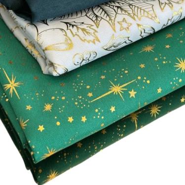 Imagem de Toalha Mesa Natalina Estampado Mesa Grande 8 Cadeiras Com Brilho Festa Sala Jantar(Branco)